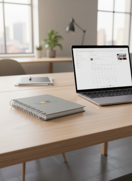 Task Notebook by AR - Gris Ceniza